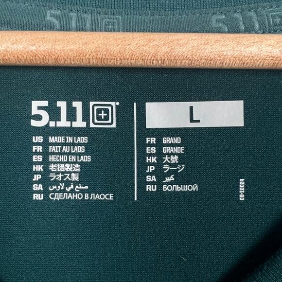 5.11 Tactical Womens L Athleisure Outdoors Tactical Performance Thumbhole Top - Picture 5 of 9